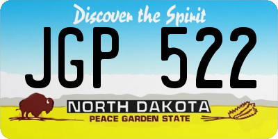 ND license plate JGP522