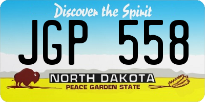 ND license plate JGP558