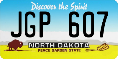 ND license plate JGP607