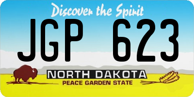 ND license plate JGP623