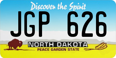 ND license plate JGP626