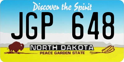 ND license plate JGP648