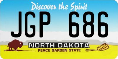 ND license plate JGP686