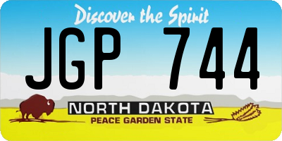 ND license plate JGP744