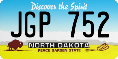 ND license plate JGP752