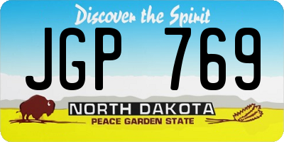 ND license plate JGP769