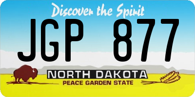 ND license plate JGP877