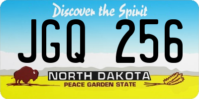 ND license plate JGQ256