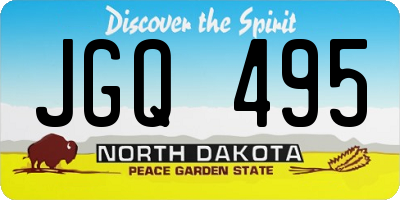 ND license plate JGQ495