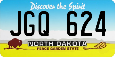 ND license plate JGQ624
