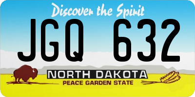 ND license plate JGQ632
