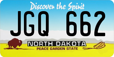 ND license plate JGQ662