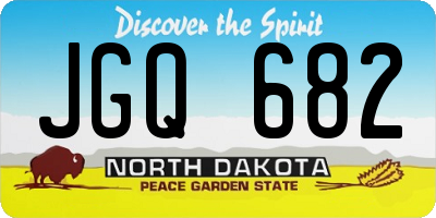 ND license plate JGQ682