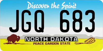 ND license plate JGQ683