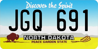ND license plate JGQ691