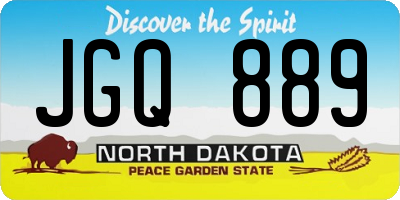 ND license plate JGQ889