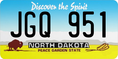 ND license plate JGQ951