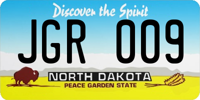 ND license plate JGR009