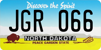 ND license plate JGR066