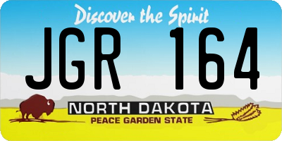 ND license plate JGR164