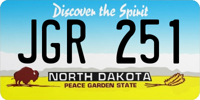 ND license plate JGR251