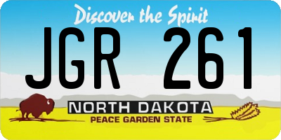 ND license plate JGR261