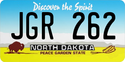 ND license plate JGR262