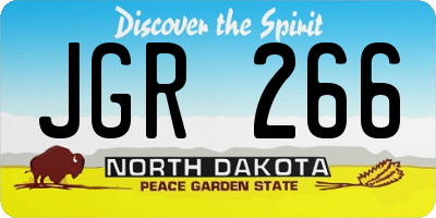 ND license plate JGR266