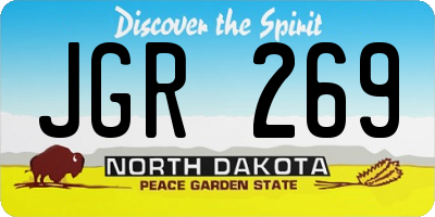 ND license plate JGR269