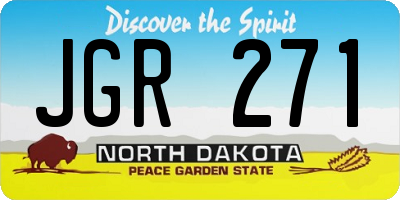 ND license plate JGR271