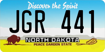 ND license plate JGR441
