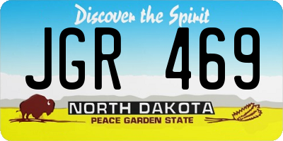 ND license plate JGR469