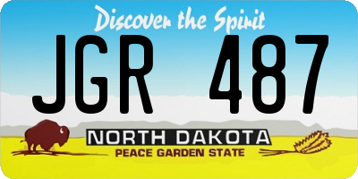 ND license plate JGR487
