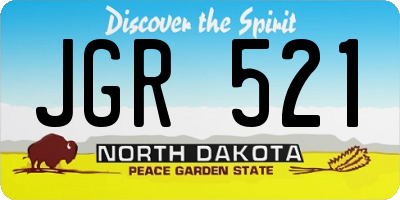 ND license plate JGR521