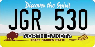 ND license plate JGR530