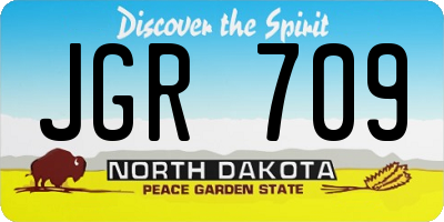 ND license plate JGR709