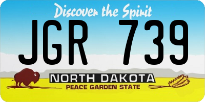 ND license plate JGR739