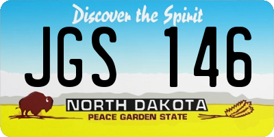 ND license plate JGS146
