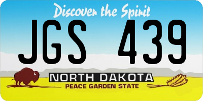ND license plate JGS439