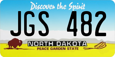 ND license plate JGS482