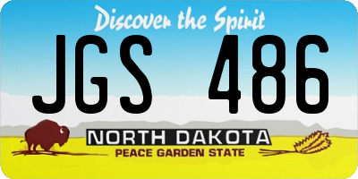 ND license plate JGS486