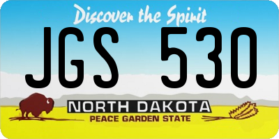 ND license plate JGS530