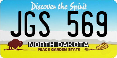 ND license plate JGS569