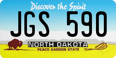 ND license plate JGS590