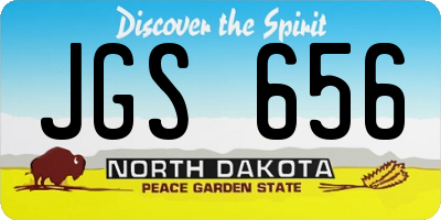 ND license plate JGS656
