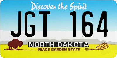 ND license plate JGT164