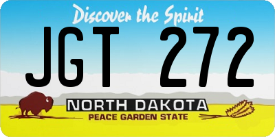 ND license plate JGT272