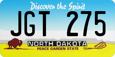 ND license plate JGT275
