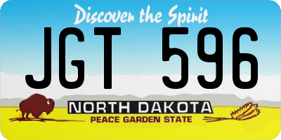 ND license plate JGT596