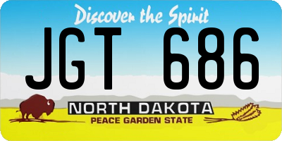 ND license plate JGT686